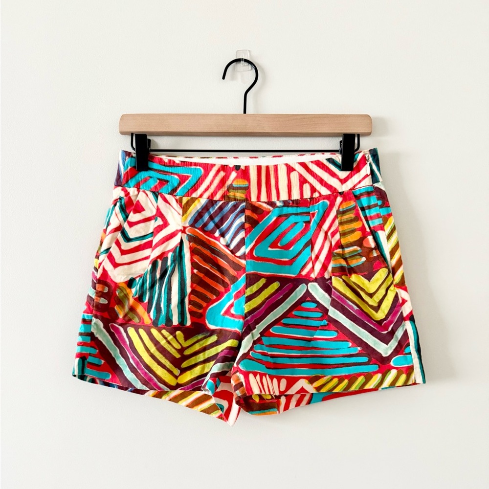 J. Crew High Waist Geometric Print Shorts